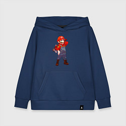 Толстовка детская хлопковая Марио на стиле, цвет: тёмно-синий