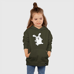 Толстовка детская хлопковая Happy Bunny, цвет: хаки — фото 2