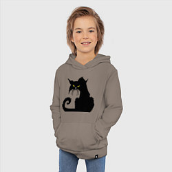 Толстовка детская хлопковая Black cat, цвет: утренний латте — фото 2