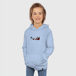 Толстовка детская хлопковая Mass Effect N7 -Shooter, цвет: мягкое небо — фото 2