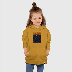 Толстовка детская хлопковая Pac-Man на ZX-Spectrum, цвет: горчичный — фото 2