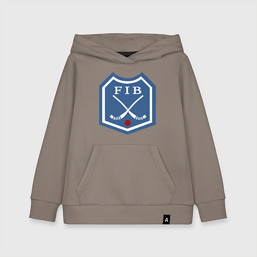 Детская толстовка-худи Хоккей с мячом - лого / Утренний латте – фото 1