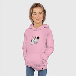 Толстовка детская хлопковая Popcat, цвет: светло-розовый — фото 2