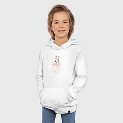 Толстовка детская хлопковая Cute white rabbit, цвет: белый — фото 2