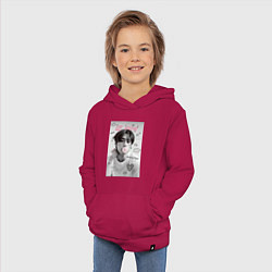 Толстовка детская хлопковая Lee Know Stray Kids, цвет: маджента — фото 2
