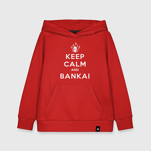 Детская толстовка-худи Keep calm and bankai - Bleach / Красный – фото 1