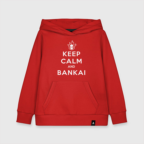 Детская толстовка-худи Keep calm and bankai - Bleach / Красный – фото 1
