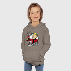 Толстовка детская хлопковая Vault boy - nuka cola, цвет: утренний латте — фото 2