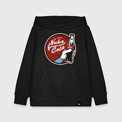Толстовка детская хлопковая Nuka cola sticker, цвет: черный