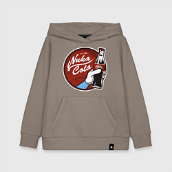 Толстовка детская хлопковая Nuka cola sticker, цвет: утренний латте