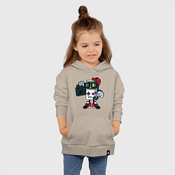 Толстовка детская хлопковая Nintendo - game boy, цвет: миндальный — фото 2