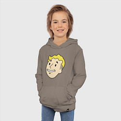 Толстовка детская хлопковая Vault boy head, цвет: утренний латте — фото 2