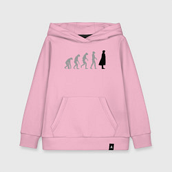 Толстовка детская хлопковая Эволюция Шерлока, цвет: светло-розовый
