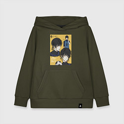 Толстовка детская хлопковая Бачира Мегуру - Синяя тюрьма, цвет: хаки