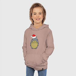 Толстовка детская хлопковая Totoro Santa, цвет: пыльно-розовый — фото 2