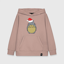 Толстовка детская хлопковая Totoro Santa, цвет: пыльно-розовый