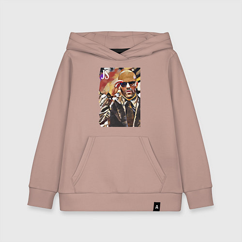 Детская толстовка-худи Jason Statham - кинозвезда / Пыльно-розовый – фото 1