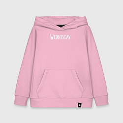 Толстовка детская хлопковая Wednesday Logo, цвет: светло-розовый