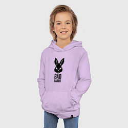 Толстовка детская хлопковая Bad rabbit, цвет: лаванда — фото 2