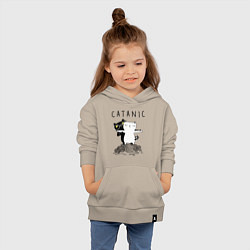 Толстовка детская хлопковая Catanic quote, цвет: миндальный — фото 2
