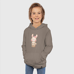 Толстовка детская хлопковая Зайчик 2023 год, цвет: утренний латте — фото 2