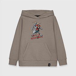 Толстовка детская хлопковая La resistance, цвет: утренний латте
