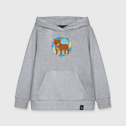 Толстовка детская хлопковая Мультяшный милый бультерьер собака, цвет: меланж