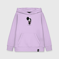 Толстовка детская хлопковая Мрачная девочка, цвет: лаванда