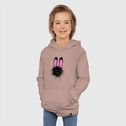Толстовка детская хлопковая Bunny dust, цвет: пыльно-розовый — фото 2