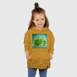 Толстовка детская хлопковая Зелёное движение, цвет: горчичный — фото 2