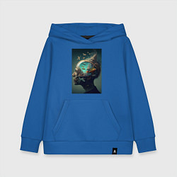 Толстовка детская хлопковая Мысли о море, цвет: синий