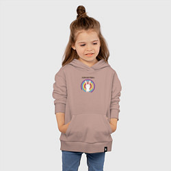 Толстовка детская хлопковая А нам все равно или зайчик медитирует, цвет: пыльно-розовый — фото 2