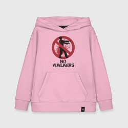 Толстовка детская хлопковая No walkers, цвет: светло-розовый
