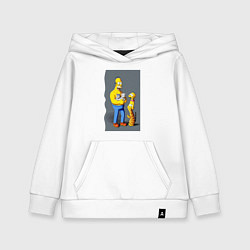 Детская толстовка-худи Homer Simpson and cats - нейросеть арт
