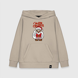 Толстовка детская хлопковая Christmas Mario, цвет: миндальный