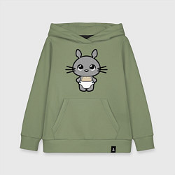 Толстовка детская хлопковая Baby Totoro, цвет: авокадо