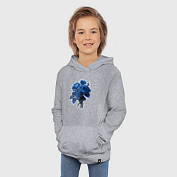Толстовка детская хлопковая Букет и синие розы, цвет: меланж — фото 2