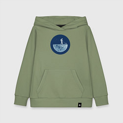 Детская толстовка-худи Космонавт с газонокосилкой