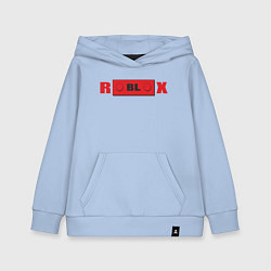 Толстовка детская хлопковая Roblox деталь, цвет: мягкое небо