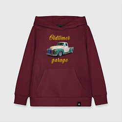 Толстовка детская хлопковая Ретро пикап Chevrolet Thriftmaster, цвет: меланж-бордовый