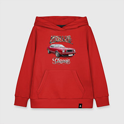 Толстовка детская хлопковая Маслкар Ford Mustang, цвет: красный
