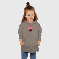 Толстовка детская хлопковая Japanese mask, цвет: утренний латте — фото 2