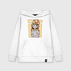 Толстовка детская хлопковая Скептичная уточка, цвет: белый