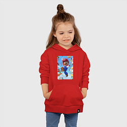 Толстовка детская хлопковая Веселый марио, цвет: красный — фото 2