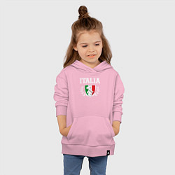 Толстовка детская хлопковая Italy map, цвет: светло-розовый — фото 2
