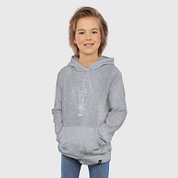 Толстовка детская хлопковая Разбитая лампочка, цвет: меланж — фото 2