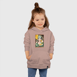 Толстовка детская хлопковая The Buddha Tarot Card, цвет: пыльно-розовый — фото 2