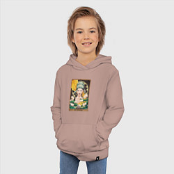 Толстовка детская хлопковая The Buddha Tarot Card, цвет: пыльно-розовый — фото 2