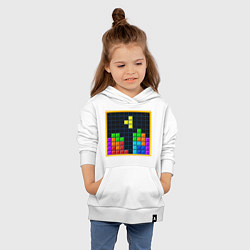 Толстовка детская хлопковая Tetris, цвет: белый — фото 2