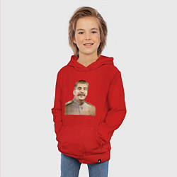 Толстовка детская хлопковая Товарищ Сталин бюст, цвет: красный — фото 2